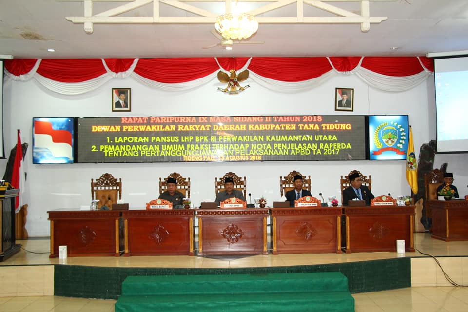 Rapat Paripurna IX Masa Sidang II Tahun 2018 DPRD KTT